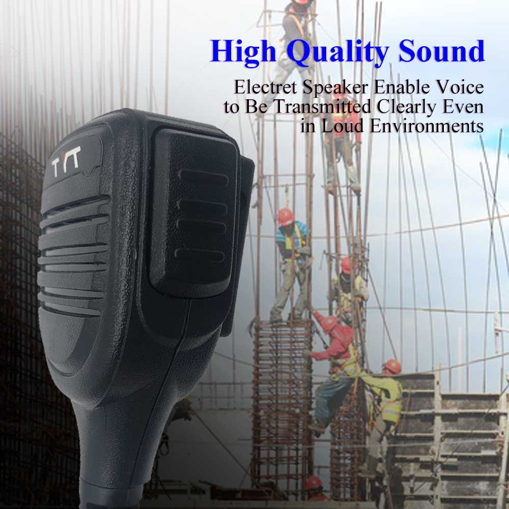TYT Durable Big PTT Microphone K1 Plug for Wouxun KG-UV6D TYT MD-UV380 MD-UV390 Baofeng UV-5R UV-82 Two Way Radio