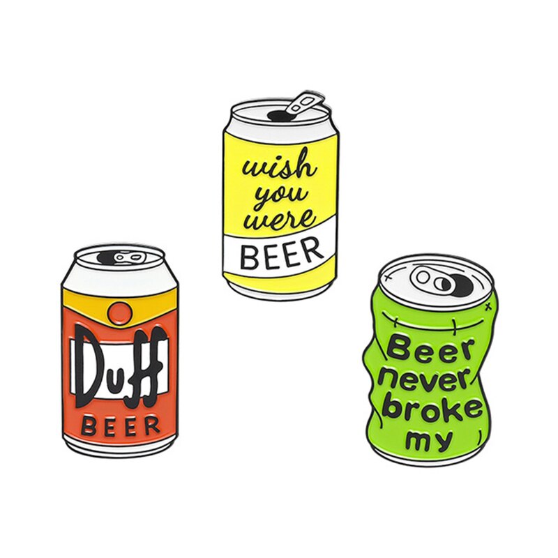 Lustige Bahre Kann Brosche duff Bahre Trinken Emaille Stift Wunsch Waren Sie Bahre Abzeichen Hemd Tasche Revers Stifte Schmuck für Freund: einstellen