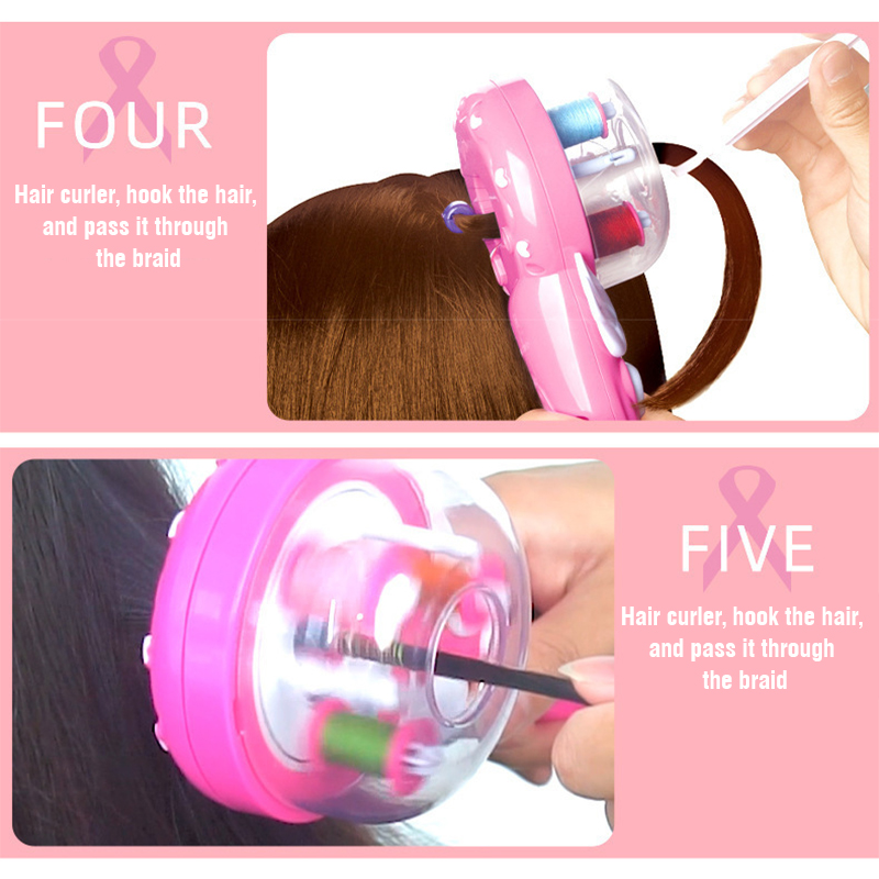 DIY Electric Automatic Hair Braider Hair Braiding Hairstyle Tool Twist Braider Machine Hair Braid Weaving Toys For Girls