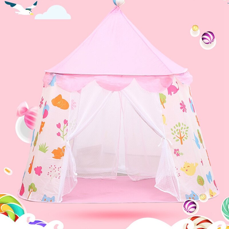 Kid Teepee Tent Huis Voor Game Room Kids Outdoor Game Zomer Kinderen Tent Prinses Kasteel Tent Draagbare Opvouwbare