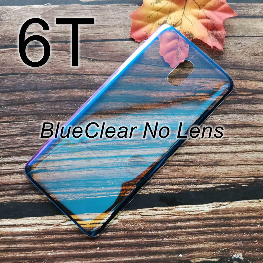 Transparant Clear Back Glass Cover Voor Oneplus 6 6 T Terug Batterij Cover Rear Behuizing Deur Glazen Case Vervanging Voor oneplus 6 T