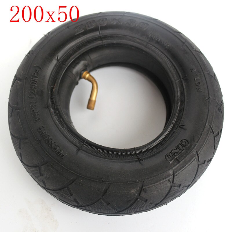 200*50Electric Scooter Tyre With Wheel Hub8" Scooter 200x50 Tyre Inflation Electric Vehicle Aluminium Alloy Wheel Pneumatic Tire