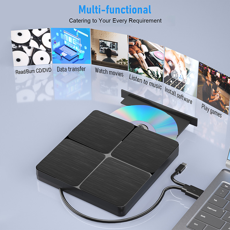 External Blu-ray DVD Drive USB 3.0 Portable BD-Combo CD DVD Player Reader Burner for Laptop PC Computer Notebook Windows Mac