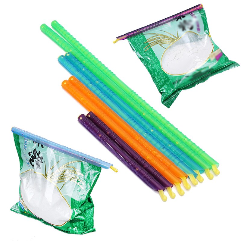 8 stk. poseclips forsegler klemme pind opbevaring plast snack forsegling plast værktøj mad stang køkken bærbar husholdning seal klemme
