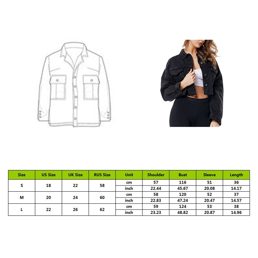 LifeShe Dames denim jas plus size dubbele rij knopen ruwe