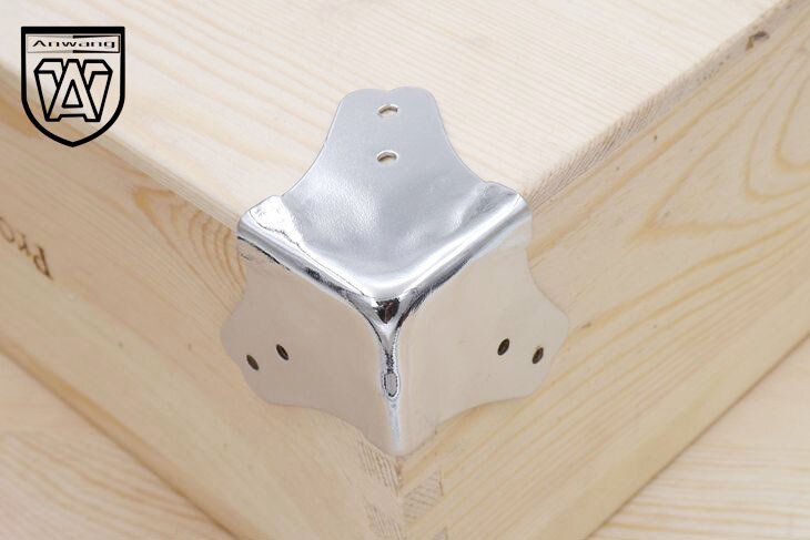 Stainless Steel Wrap Angle Square Corner Brackets Bag Corner Aluminum Wrap Cosmetic Case Angle Corner Hardware