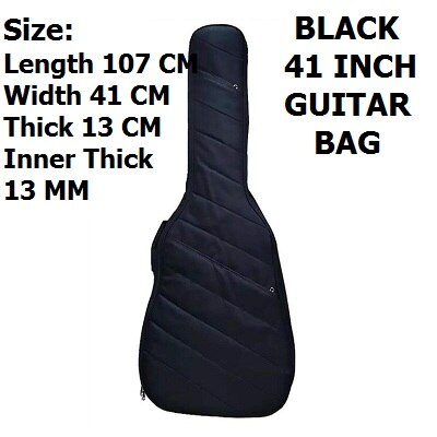 Akustisk gitarrväska 41 tums balladgitarrväska elgitarrväska 36 tums folkgitarrväska basväska gitarrskyddsväska: 41 tums väska 13mm
