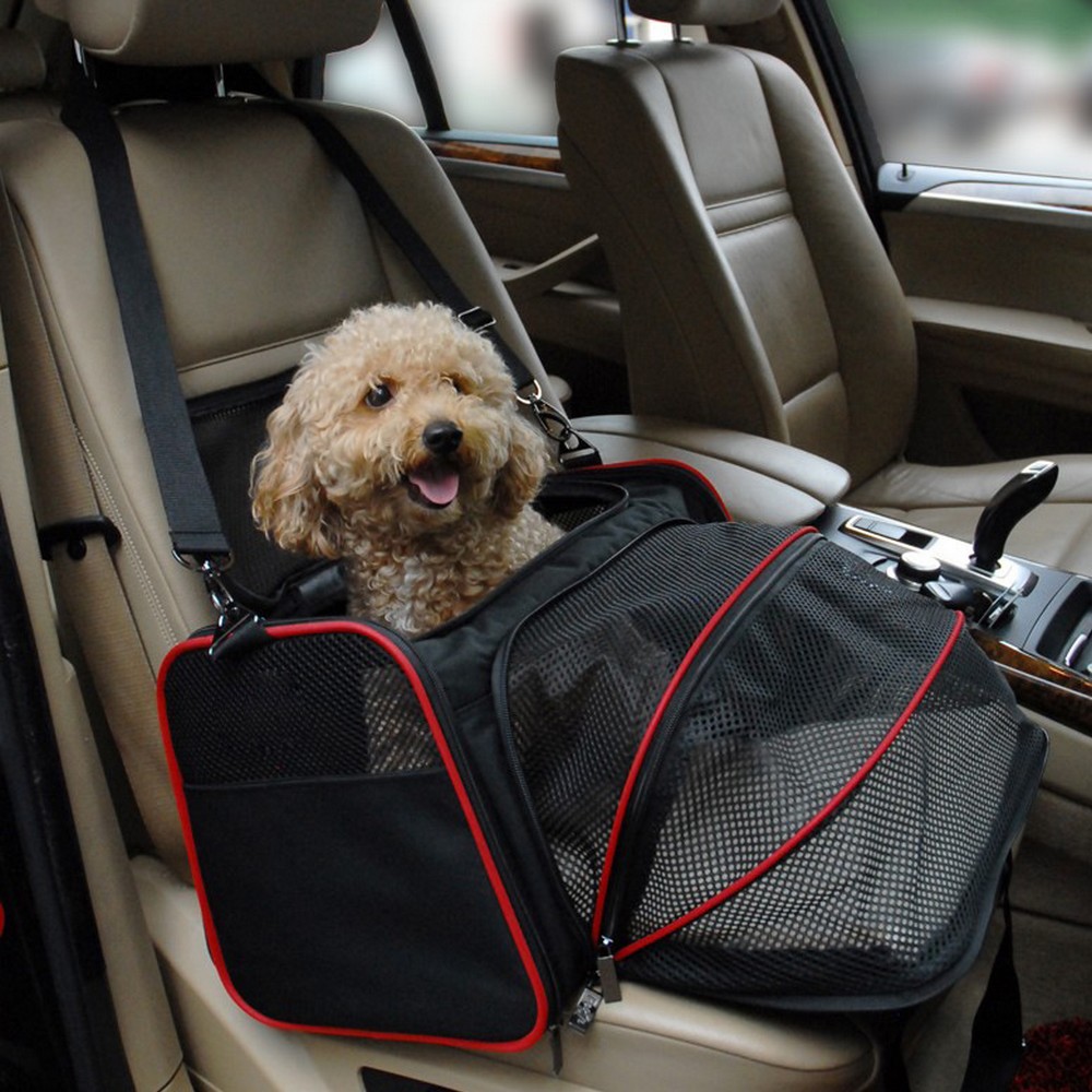 Transportín extensible para mascotas, jaula suave para perros y gatos, perrera aprobada por la aerolínea, vehículo de viaje con expansión de dos lados, equipaje de transporte fácil