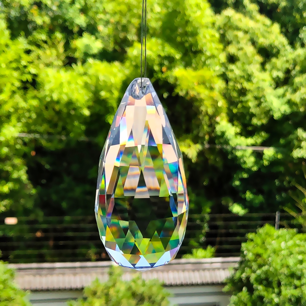 Clear Druppels Crystal Prisms Suncatcher Kroonluchter Kristallen Hangers Diy Opknoping Ornament Home Decoratie Verlichting Accessoires