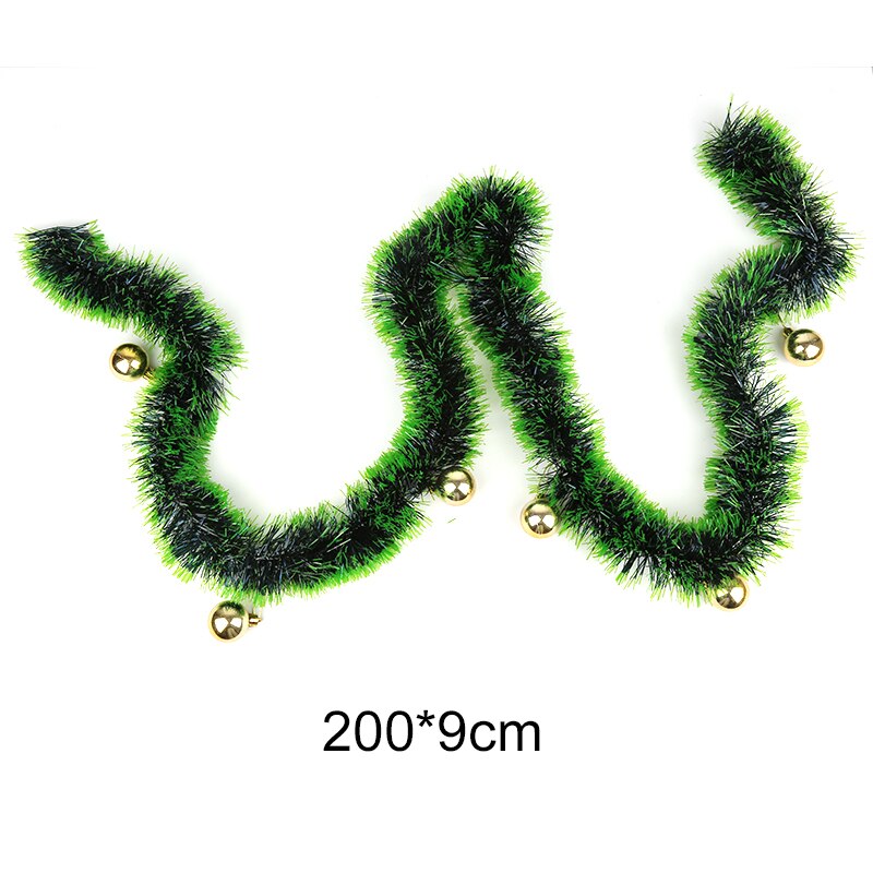 2M Christmas Garland Wall Door Restaurant Bar Kitchen Tops Ribbon Garland Christmas Ornaments Year Decoration: 06