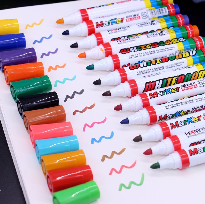 12 farben weiß Gremium Marker stift freundlicher zeichnung Marker bunte büro stift flüssigkeit kreide löschbaren glas keramik Marker erasble