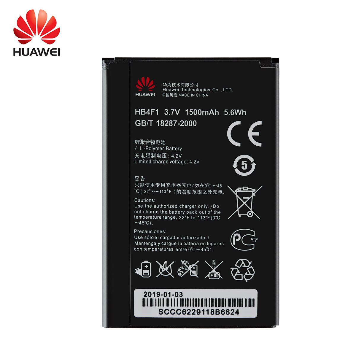 100% Orginal HB4F1 battery For Huawei U8220,U8230,E5830,E5838,E5,C8600, T-Mobile Pulse,E585, Ascend M860,,U8800,C8800,U8520