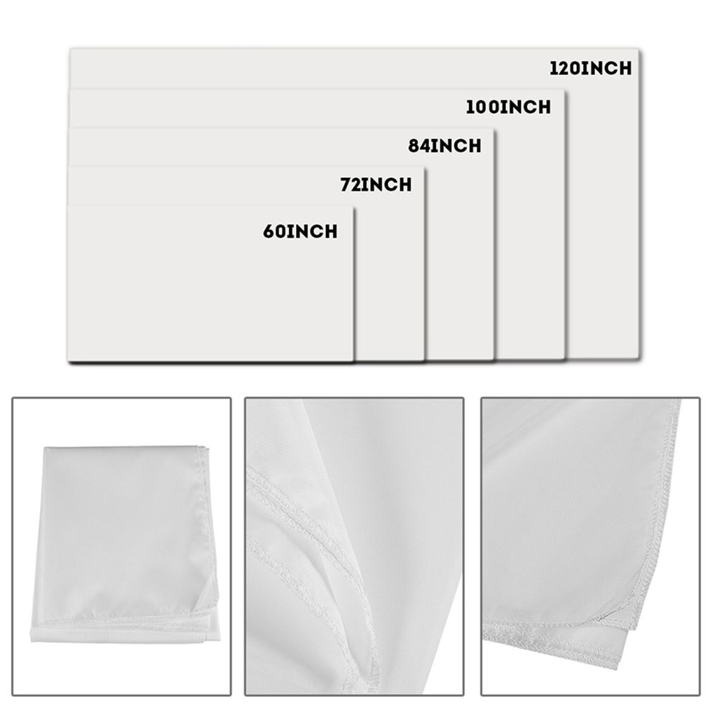 Large Size 16:9 Foldable Home Projection Screen Soft Polyester Film Theater Outdoor Movie Video Screen for Projector