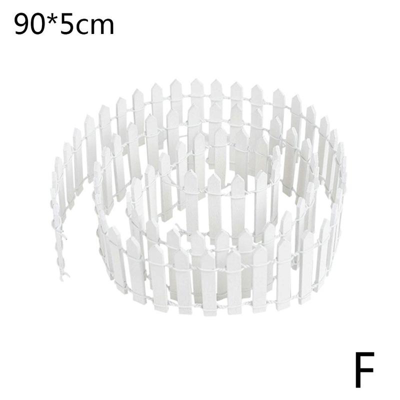 90/roll 3cm 5cm Mini Wooden Fence Wood Barrier DIY Mini Landscape Fairy Garden Figurines Miniatures Accessories Handmade Crafts: white 90x5cm