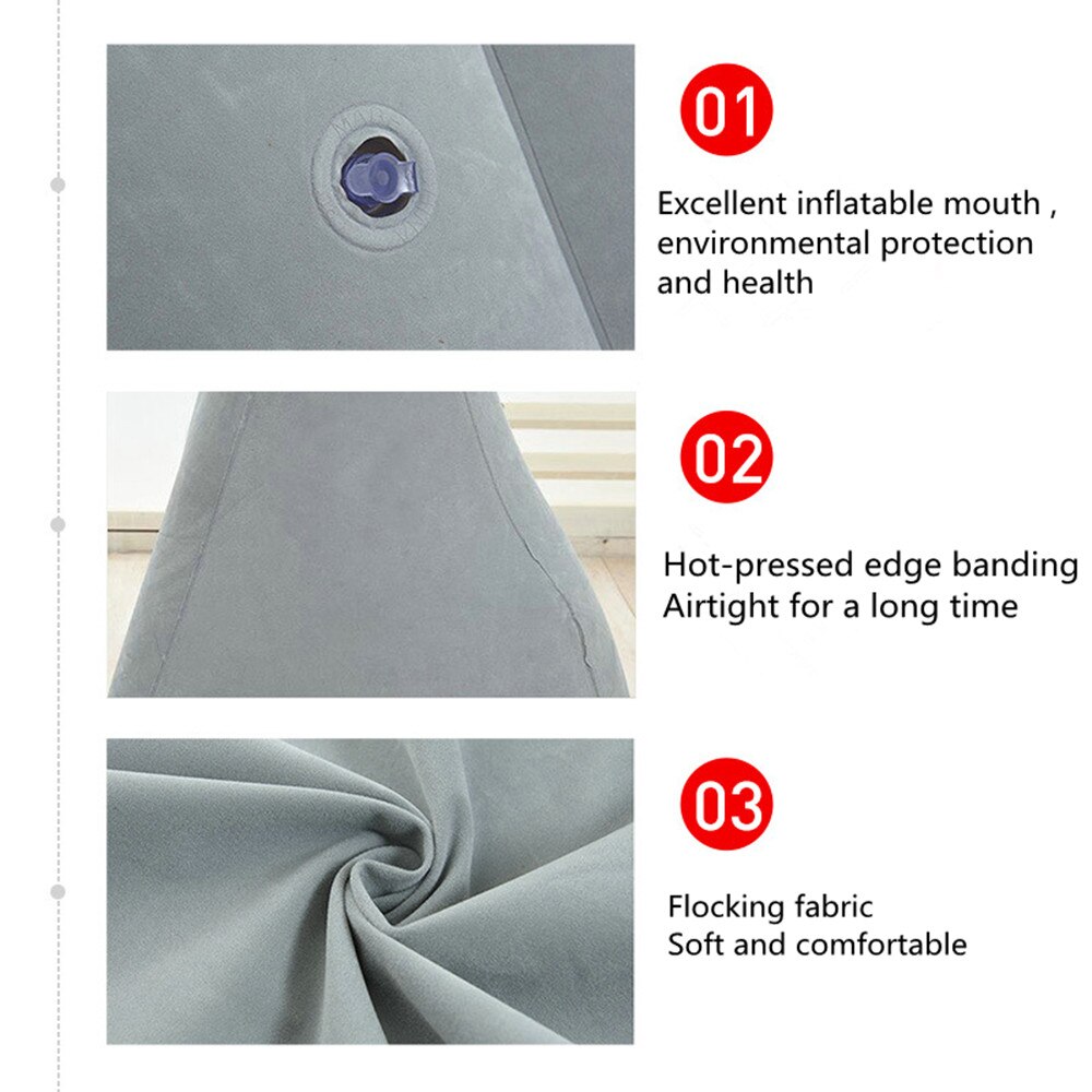 Pvc Massaal Driehoek Kussen Outdoor Strand Opblaasbaar Kussen Reizen Opblaasbaar Kussen Festival Camping Leisure Lounger