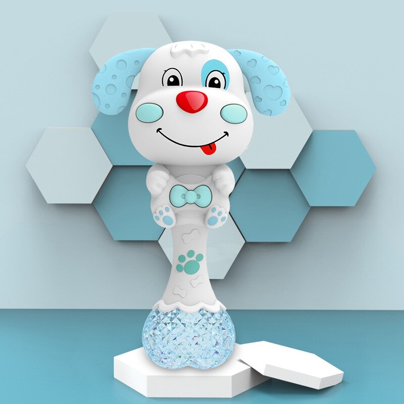 Cucciolo del fumetto di Crepitio del bambino con Musica Leggera Giocattolo Massaggiagengive Regalo Attira L'attenzione del bambino per Molari