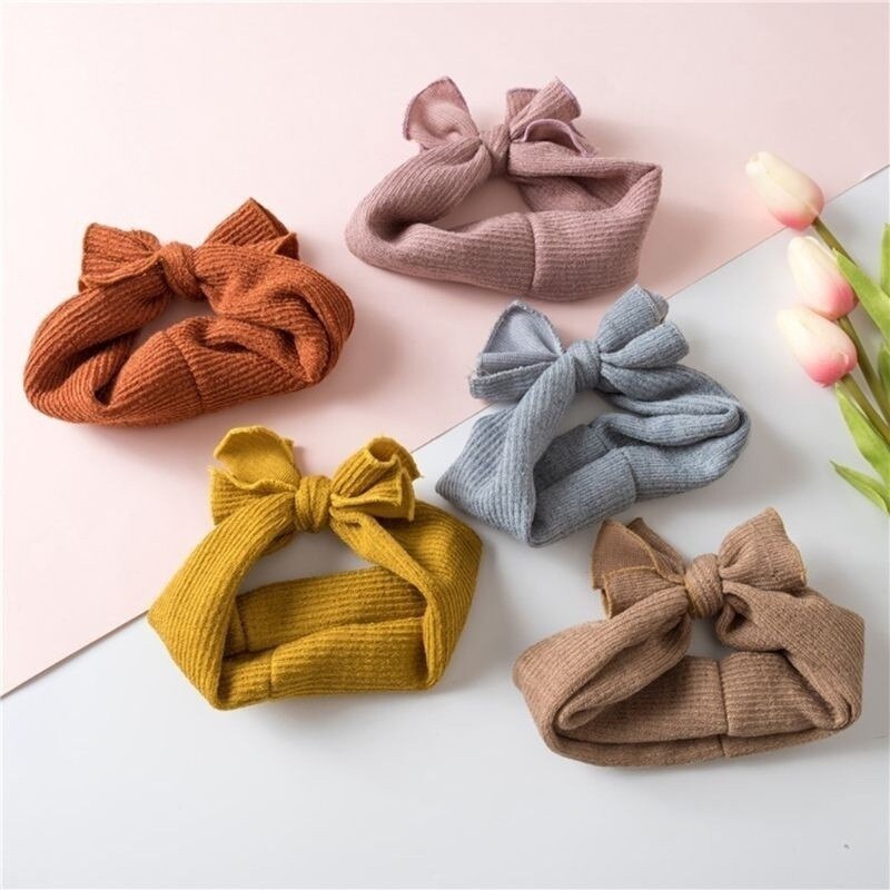 Nuevas niñas bebé niño pequeño turbante sólido banda pelo diadema accesorios para lazos sombreros