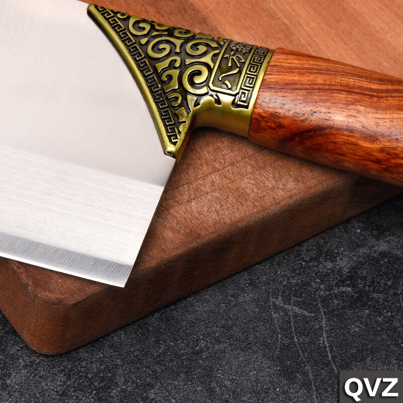 Cleaver Knife Kitchen Chef Knife Stainless Steel Razor Sharp Slicing Knife Meat Chopping Knife Wood Handle Chinese Kitchen Knife