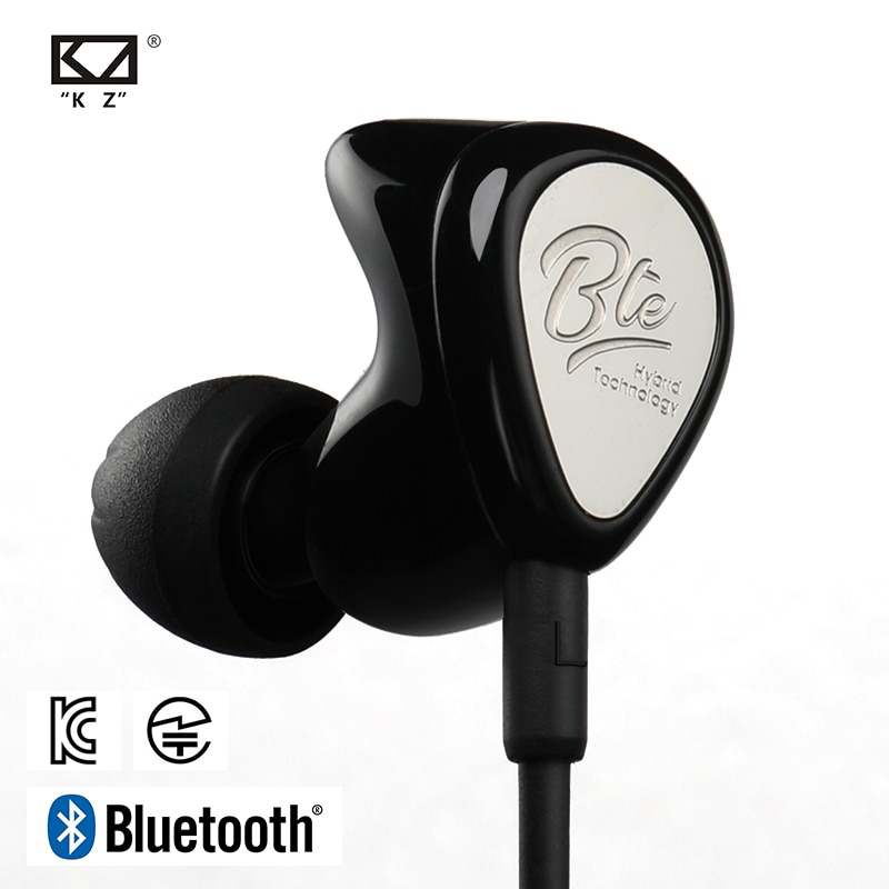 KZ BTE Wireless Bluetooth Oortelefoon Hybride technologie Sport Hoofdtelefoon waterdichte HIFI Bass Oordopjes In Ear Monitor APTX Headset