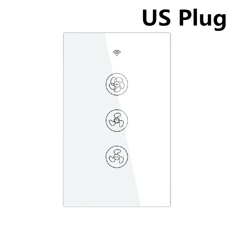 WiFi + RF433 Smart Ceiling Fan Switch Tuya/Smart Life App control 2/3 Way Wireless Remote Control Work with Alexa Google Home: 02