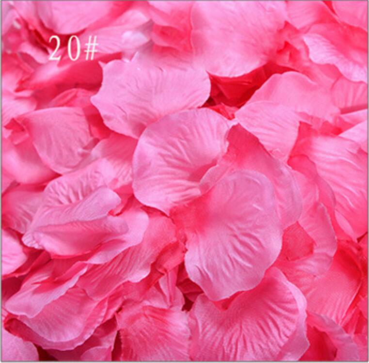 3000 stks/partij Zijden Rozenblaadjes Bladeren Kunstbloemen Bloemblaadjes voor Romantische Bruiloft Decoratie Party Decor Festival Tafel Decors: 20