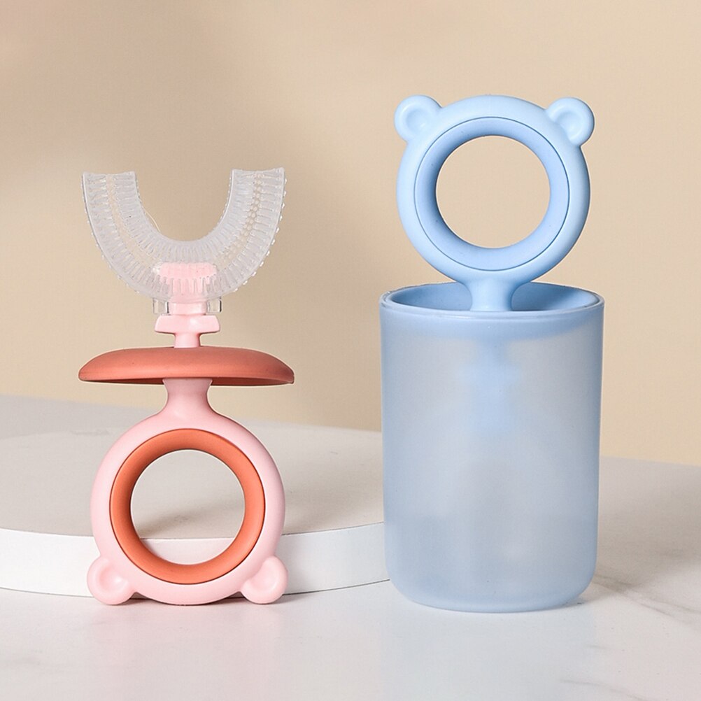 2 Set di spazzolini da denti manuali a forma di U per spazzolino da denti per bambini