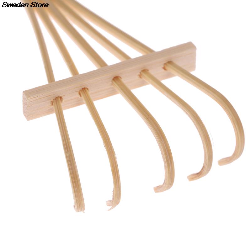 Mini bambus rake for zen hagesand bordplate meditasjon feng shui dekor