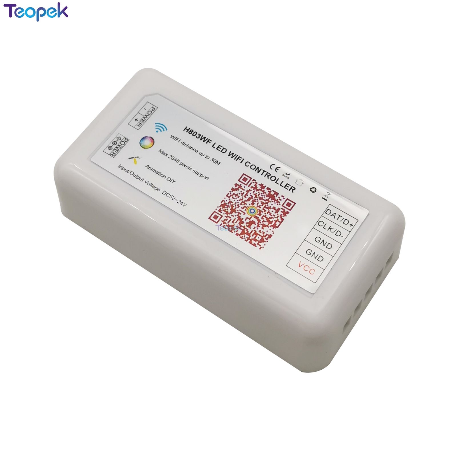 H803 Wifi Led Controller Drive Max 2048 Pixels Ondersteuning Artnet Voor WS2812 WS2811 DMX512 Pixel Strip Licht DC5-24V