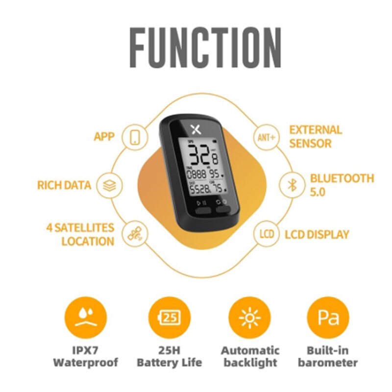 Xoss gps fietscomputer draadloos fiets snelheidsmeter racefiets mtb waterdicht bluetooth ant+ fietscomputer g plus computer