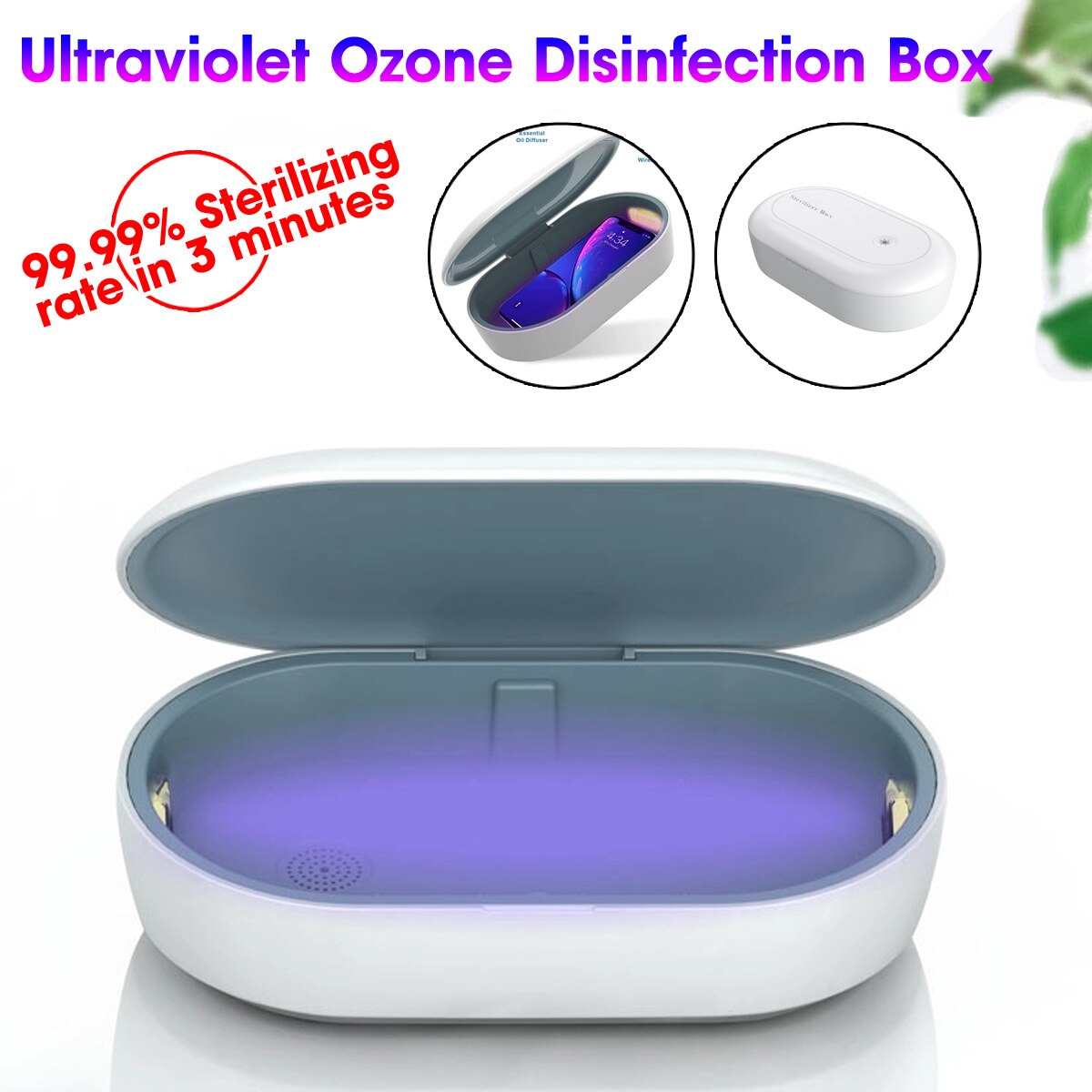 Portable UV Sterilizer Box Phone Mask Cleaner Personal Sanitizer Disinfection Cabinet UV Sterilizer Lamp With USB Cable