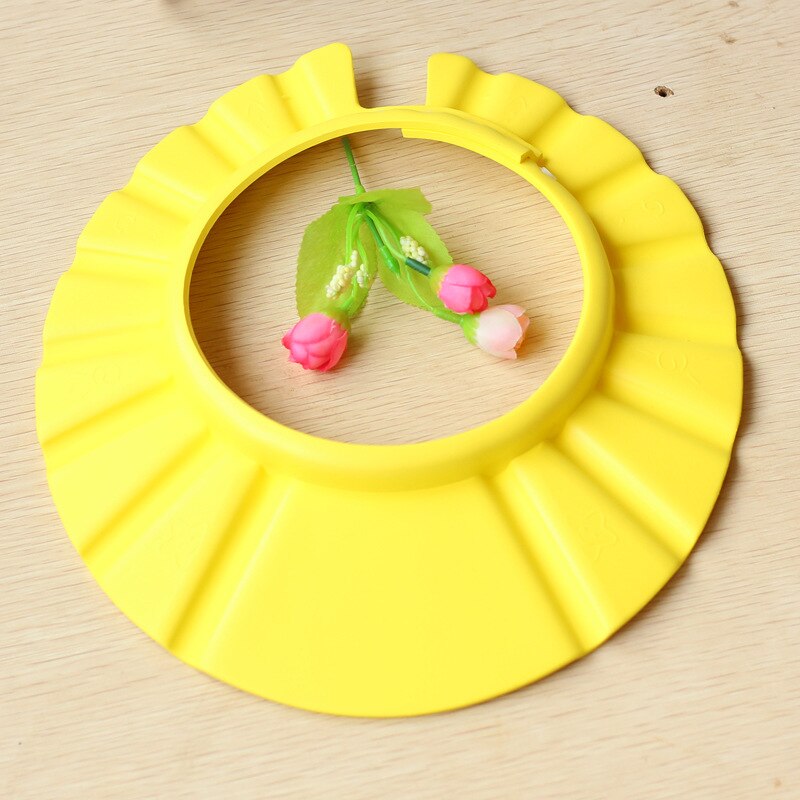 1pc bébé shampooing bonnet de douche pour laver les cheveux doux et mousse réglable bain bain bonnet de protection chapeau bébé coupe de cheveux bonnet de douche: A YELLOW