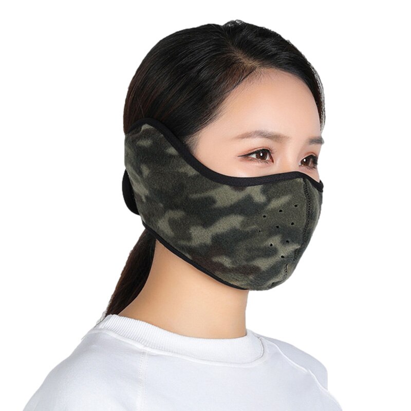 Hiver Thermique Masque Épaissir Polaire Coupe-Vent Hautement Respirant Hommes Femmes Ski Cyclisme Accessoires de Sport En Plein Air: camouflage