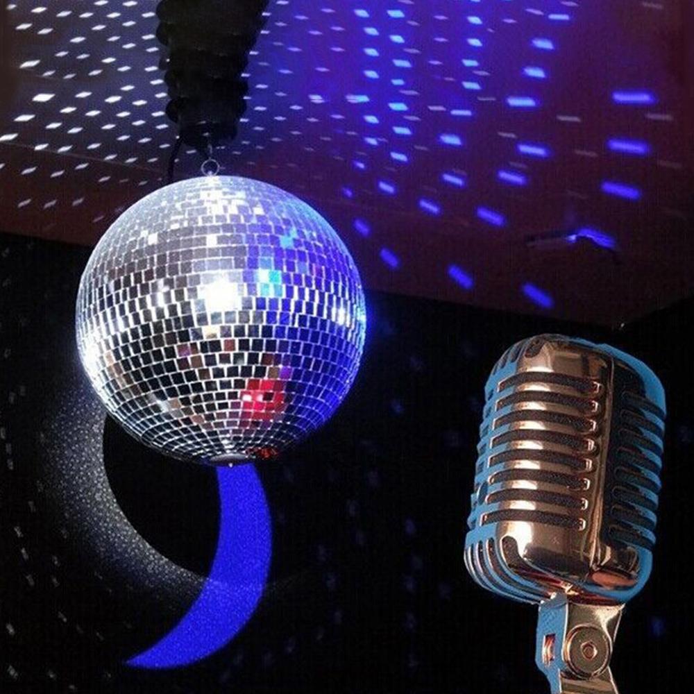 12 Pieces Mirror Disco Glass Ball Diameter 3cm Silver Hanging Party Ball for DJ Light Effect Home Decorations Game Accessories