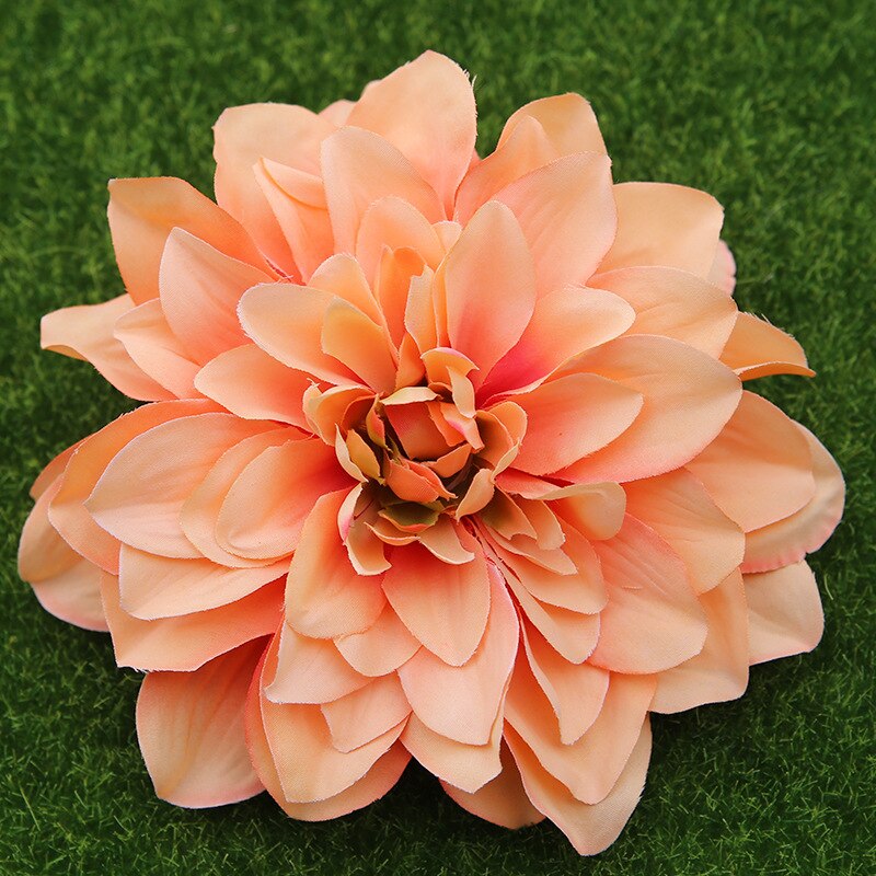 10 st/lot stor konstgjord dahlia pion blomma huvud 14/15cm dia siden blomma bröllop blommor vägg blommig fest hem dekorativ: B4