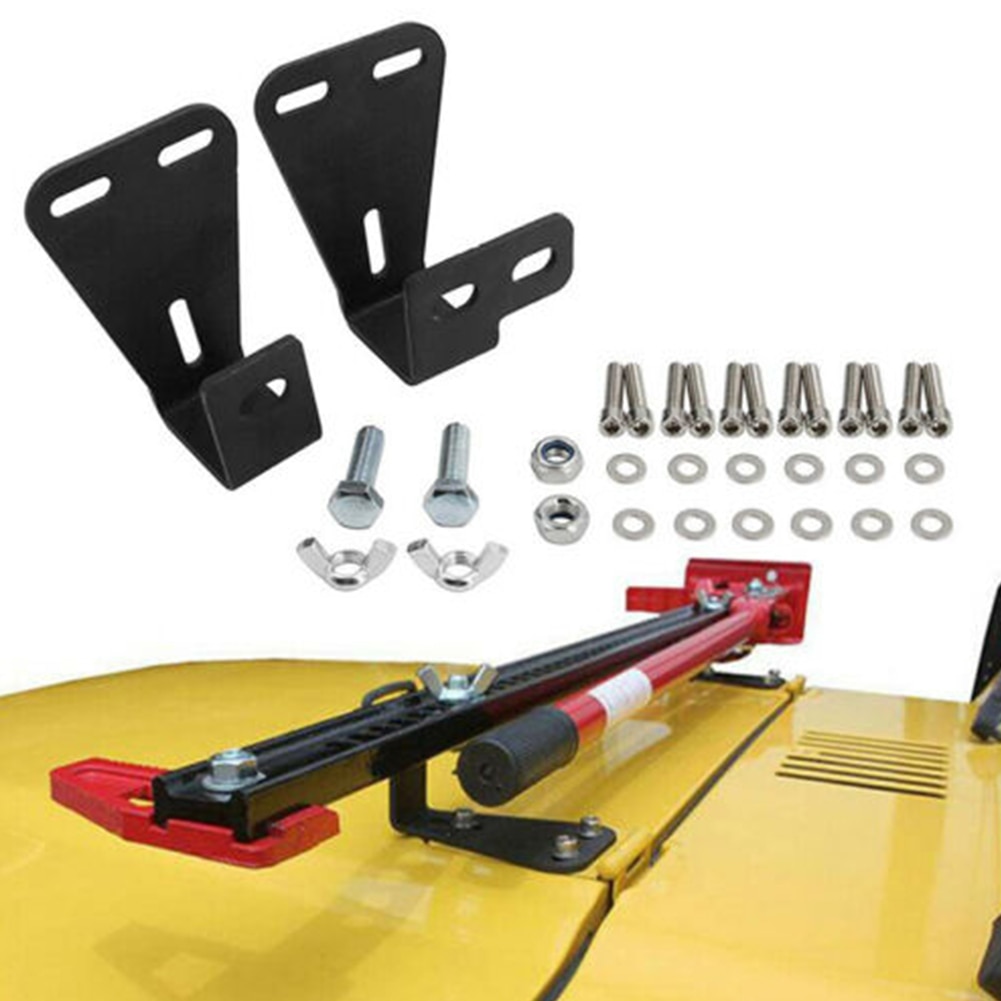 Durable Steel Shovel Holder Hood Bracket High Lift Jack Mount Car Practical Replacement Easy Install For Wrangler K8D6