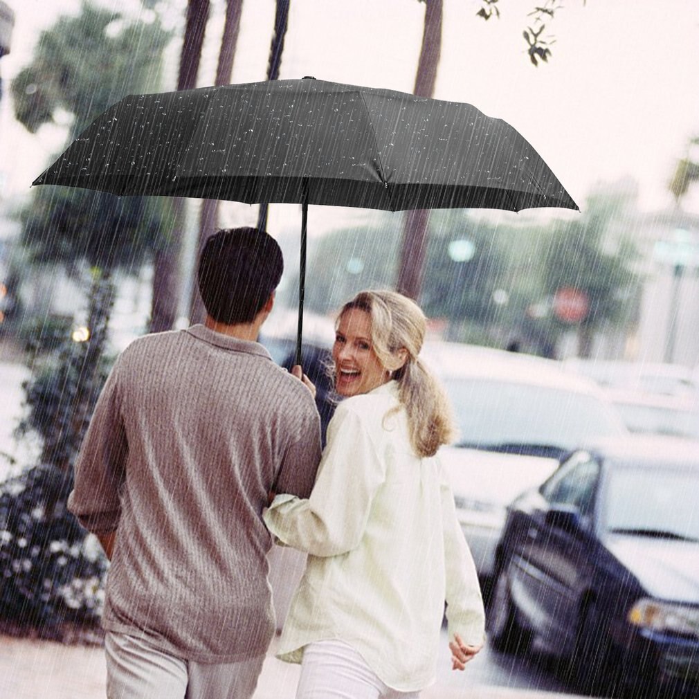 OUTAD Safety Locking Mechanism Windproof Compact Travel Umbrella Auto Open/Close Self-locking Waterproof Light Weight