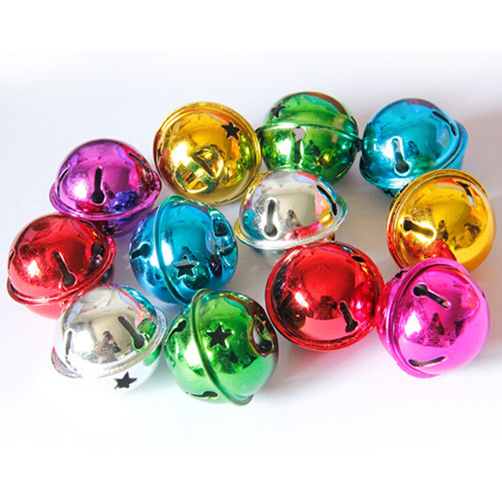 10 stks/partij Mix Kleur Kleine Jingle Bells 30mm Bells Festival Sieraden Decor Thuis Kerst Decoratie Benodigdheden