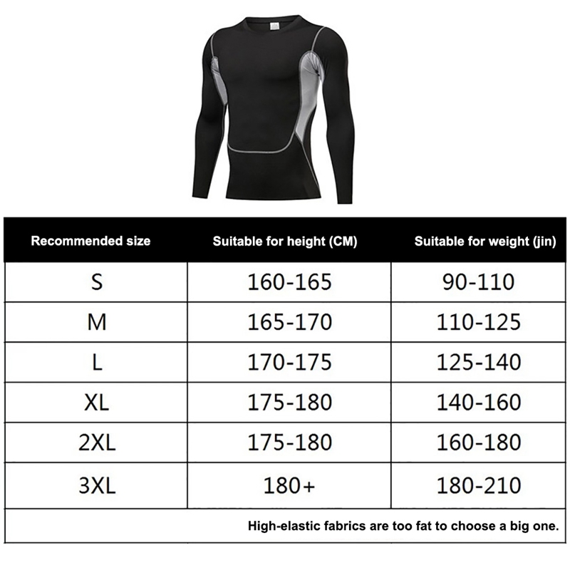 Gym Shirt Men Fitness Tights Compression Sportswear Long Sleeve T Shirt Mens Workout Shirts Running Tops Rashgard Male