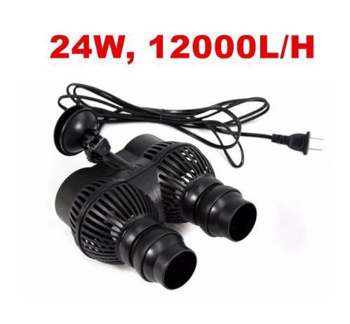 12/24w Aquarium Wavemaker Double Power Head Water Circulation Pump With Suction Cup Adjustable Direction Making Water Current: jvp202 24W