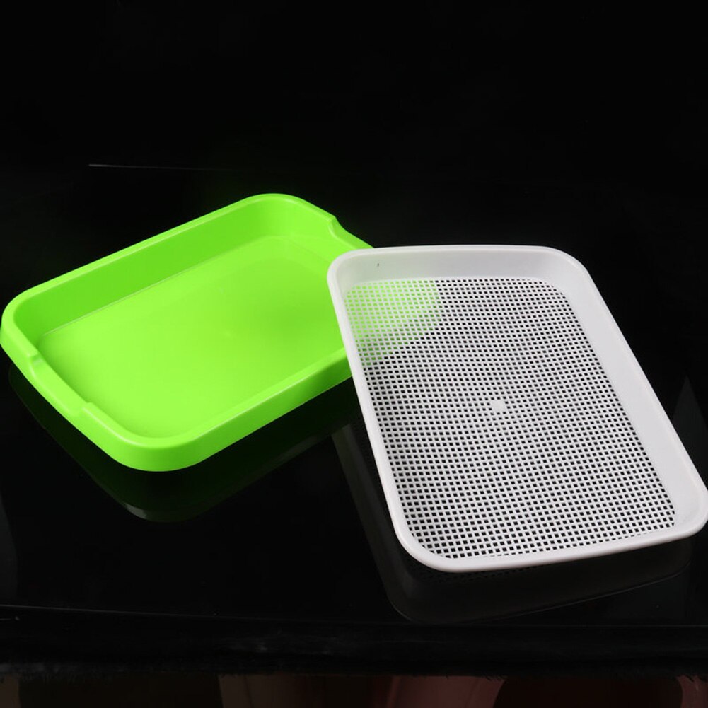 Seedling Tray Double-layer Plant Growing Basket Holder Hydroponic Flower Soil-Free Nursery Pots Plastic Tray for Home Garden