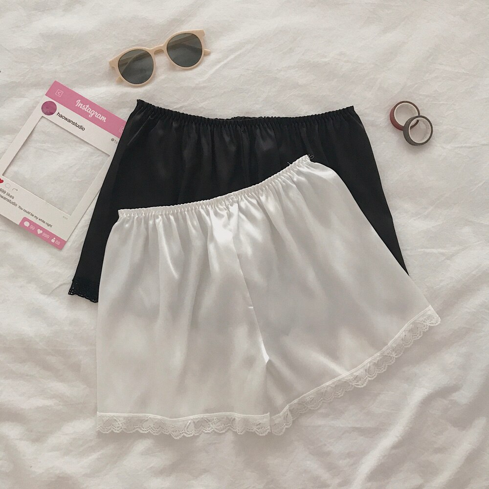 Sleep Bottoms Women Lace Solid Pajama Shorts Girls Summer Sleepwear Breathable Safety Outwear Sweet Students Thin Lounge Wear