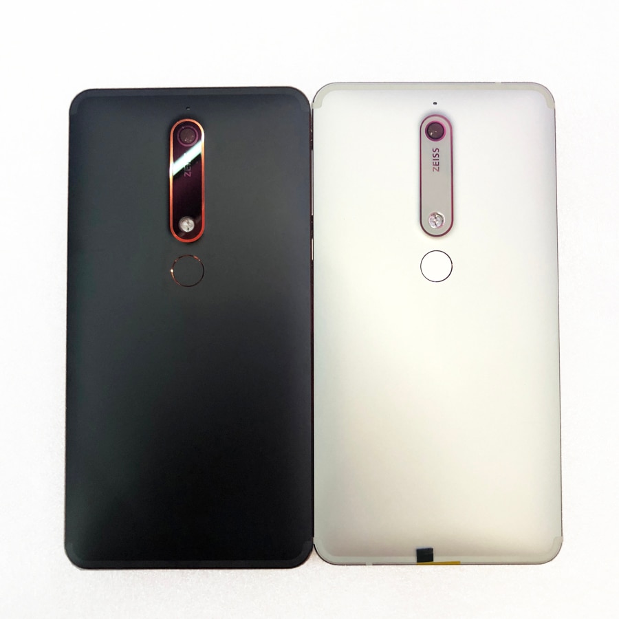 Phone Back Cover for Nokia 6.1 TA-1045 - Aluminum Housing with Lens & Fingerprint Sensor