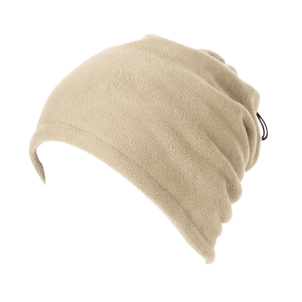 Hiking Cycling Scarf Camping Face Mask Polar Outdoor Fleece Collar Neck Gaiter Turtle Fur Neck Warmer Tube Face Mask Headwear: Beige