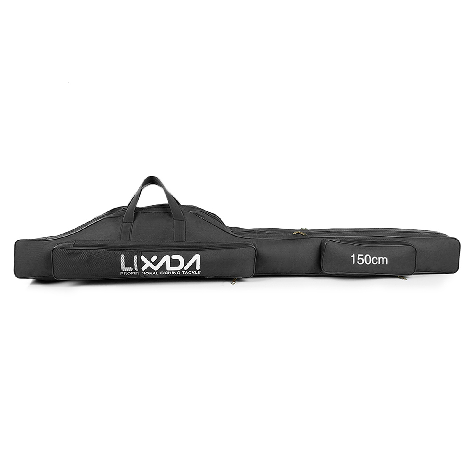 Lixada 80/150/210cm Fishing Bag Oxford Cloth Folding Fishing Rod Reel Bag Fishing Tackle Storage Bag Fishing Bag Carrier 2Layer: Burgundy