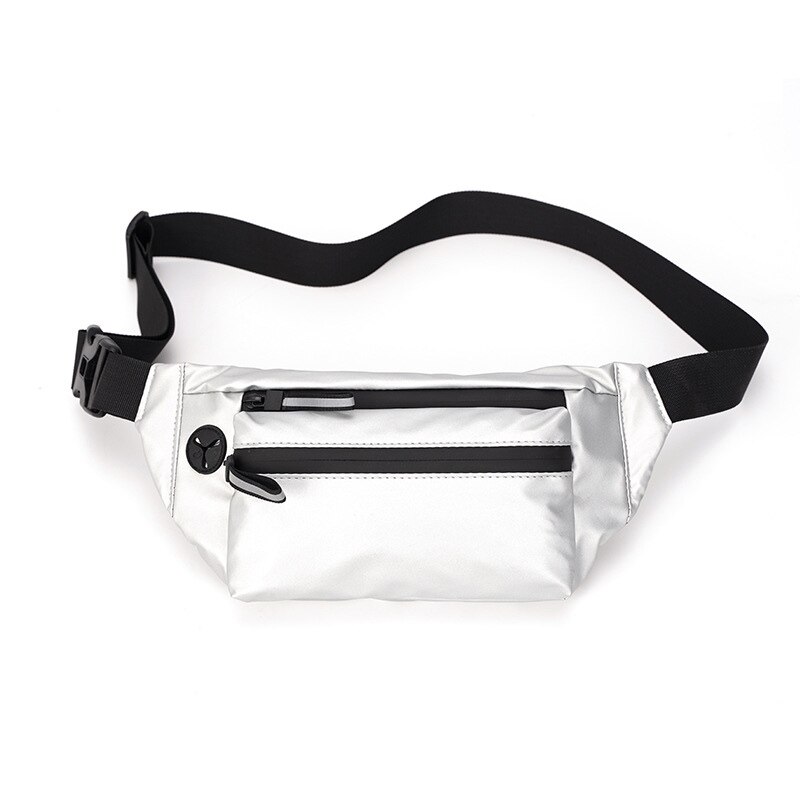 Taille Tasche Frauen Wasserdichte Gürtel Tasche fanny Pack Große Kapazität Crossbody Brust Taschen unisex Hüfte miserabel Tasche: Silber