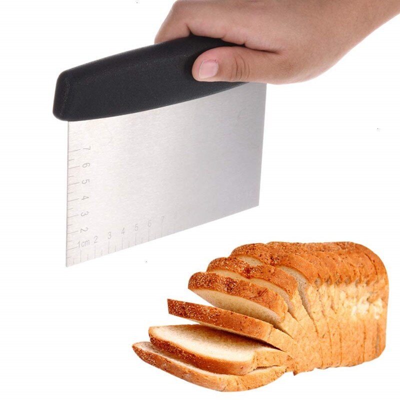1Pcs Stainless Steel Metal pastry cutters baking Griddle Scraper Bread pizza Cutter French Toas Lame Kitchen Tools