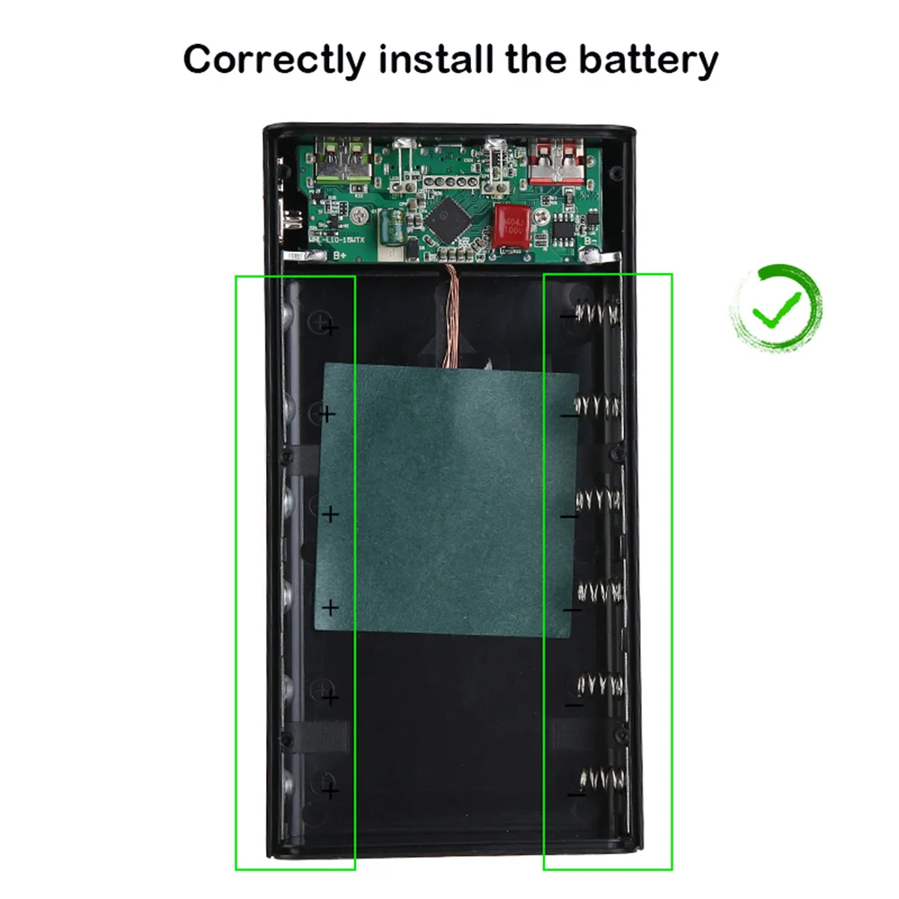 6*21700 Energie Bank fallen Unterstützung Schnell Schnelle Ladegerät Abnehmbare 21700 Batterie Halfter Ladung Kasten Ladung PD DIY Mit Taschenlampe