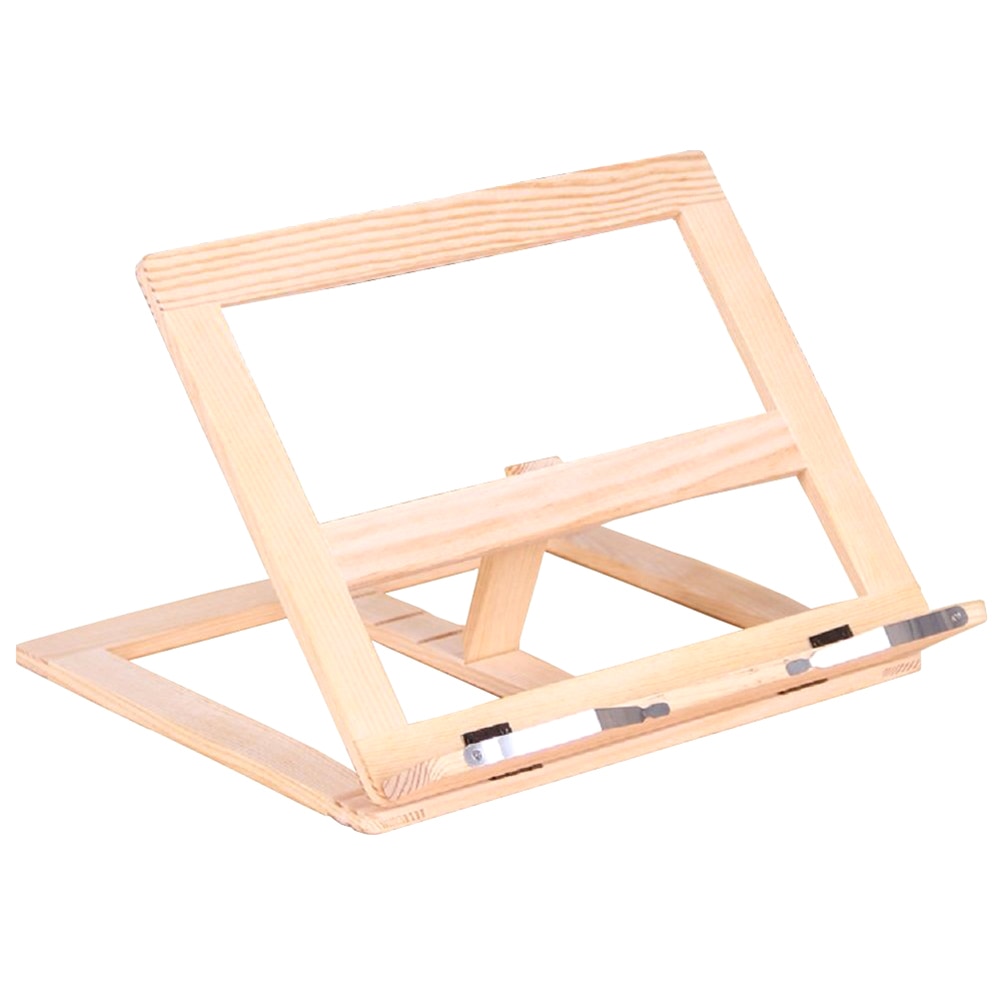 Folding Wooden Adjustable Book Stand Cookbook Holder Reading Desk For Holding Book Cookbook Tablet PC Laptop: Default Title