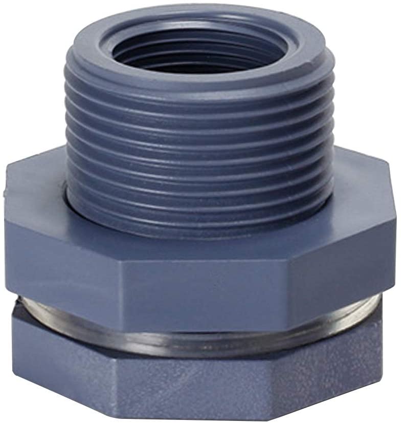 2pcs PVC Water Tank Adapter Universal Garden Spigot for Aquariums 3/4 Inch Female Thread Rain Bulkhead Fitting Hose Home Soild