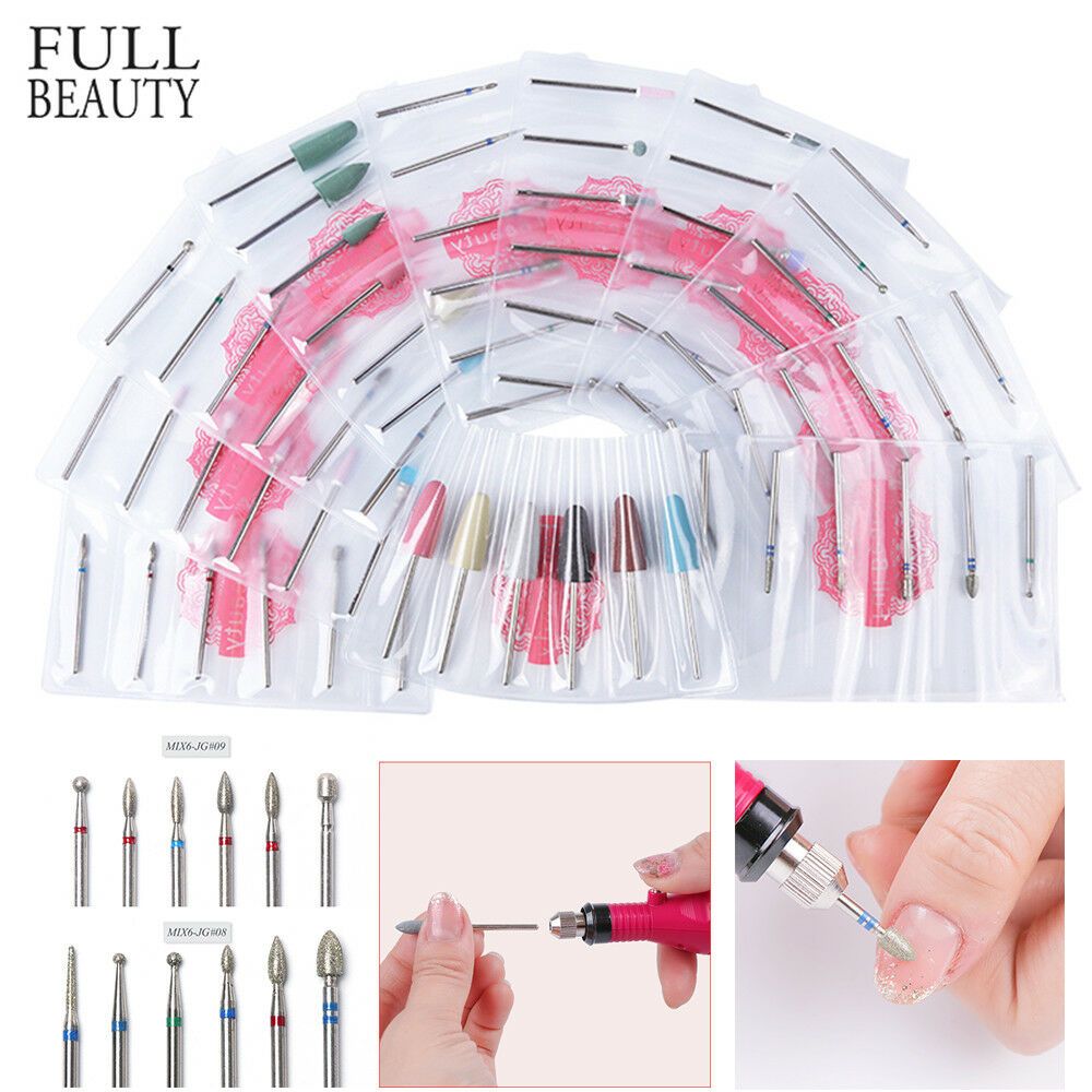 Ceramic Diamond Nail Cone Tip Ceramic Drill Bits Electric Cuticle Clean Rotary For Manicure Pedicure Grinding Head Sander Tool